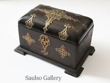 Important Victorian 1830s Tea caddy with cross early motifs  from estate picture