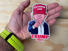 Donald Trump 2024 Sticker President MAGA Car Bumper Decal American Flag picture