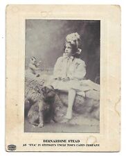 Old Photo Little Girl Bernardine Stead as Eva in Stetson's Uncle Tom's Cabin Co. picture