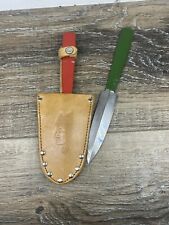 Vintage Othello Solingen Germany Throwing Dagger Knife With Sheath Case Green picture