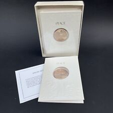 Vtg 1981 FRANKLIN MINT Gold Medallion Coin LION LAMB PEACE Isaiah 11:6 Cards picture