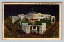 1939 World's Fair, A.T.&T. Building, Pavilion Linen New York City c1939 Postcard picture