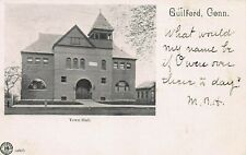 Town Hall, Guilford, Connecticut, Very Early Postcard, Used in 1905 picture
