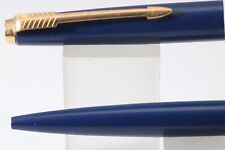 Vintage (c1980-83) Parker 45 TX Matt Blue Ballpoint Pen, GT (Cased & Refill) picture
