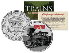 CENTRAL PACIFIC RAILROAD STEAM * Famous Trains * JFK Half Dollar U.S. Coin picture