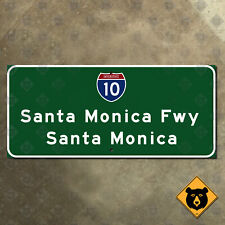 California I-10 Santa Monica Freeway road highway guide sign 1959 LA 18x8 picture