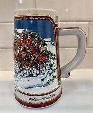 Budweiser Clydesdale Holiday Stein - 1989 Collector's Series picture