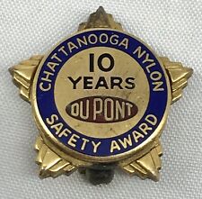 Vintage Pin DuPont Chattanooga 10K GF 10 Year Safety Award picture