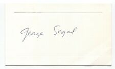 George Segal Signed Card Autographed Signature Pop Artist picture