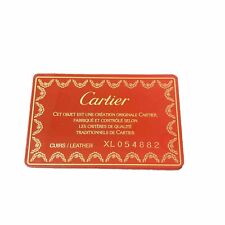Cartier leather Products Certificate Blank New Unused picture