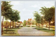 Junction of Gladstone Boulevard & Cliff Drive Kansas City MO. Old Postcard picture