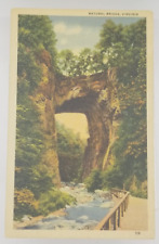 1938 Natural Bridge Stream Landscape Scene Virginia Vintage Postcard picture
