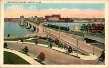 West Boston Bridge, Railroad, Boston, Massachusetts MA Postcard picture