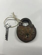 Antique Cast Brass SAFE PADLOCK CO.  Padlock Operable Key – Early 1900s picture