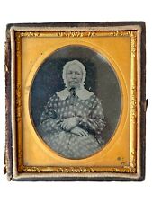 Antique Ambrotype Old Woman Photograph picture