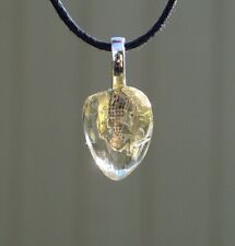 Golden Labradorite aka Bytownite Free Form Stone Crystal Pendant Necklace Small picture