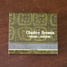 Vintage Charley Brown's Restaurant Matchbook West Covina CA Unstruck picture