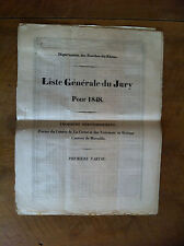 General Jury List for 1848 Elections ‎Department of Bouches-du-Rhône.  picture