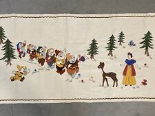 🔥 Fine Antique Vintage 1940s Disney SNOW WHITE Dwarfs Embroidered Tapestry, WOW picture