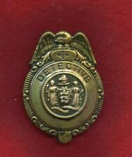 OBSOLETE VINTAGE   turn of century  brass  detective (generic) badge picture