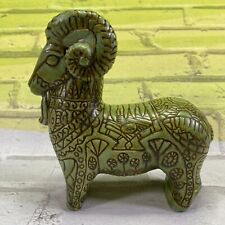 Vintage Ceramic Horned Ram Goat Bitossi Style Glazed Mid Century Modern 70's picture