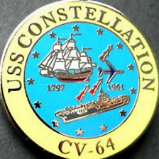 US Navy USS CONSTELLATION CV-64 1 inch Pin Double Post picture