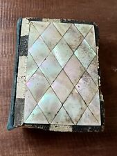 Antique Mother of Pearl Carte de Visite Album With CDVs & Other Photos picture