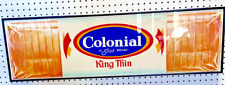 Rare Vintage Colonial Bread King Thin Framed Cardboard Sign picture