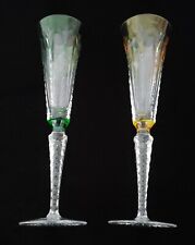 Rare Faberge Stemware Champagne Flute Glass Signed Tatiana Cut to Clear Crystal picture