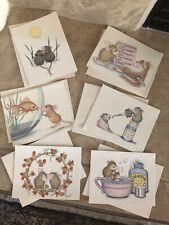 Mouse House Greeting Cards ELLEN JARECKIE Six Assorted Cards 5.5” X 4.25” NWE🐭 picture
