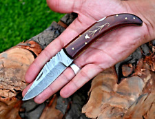 Custom Hand Made Damascus Pocket Knife / Hand Forged Damascus Folding Blade 2721 picture