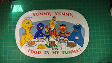 Jim Henson Sesame Street PVC PlaceMat Yummy In My Tummy VTG; * picture