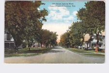 PPC Postcard NE Nebraska Columbus 14Th St Looking West From Q St Residential Str picture