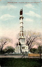 Boston, Massachusetts, Soldiers and Sailors Monument, Anbindale, Postcard picture