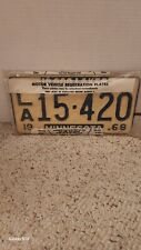 1968 Living Abode Minnesota Camper License Plate New Old Stock Unused 15-420 picture