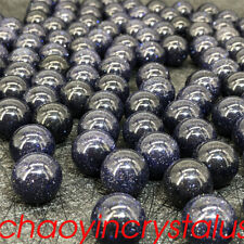 100pc Blue Gold Sand Quartz Ball Quartz Crystal Sphere Palm stone Reiki Gem 15mm picture