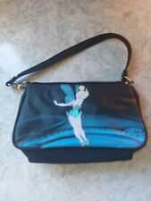 Vintage Disney Tinkerbell Graphic  Small Black Purse picture