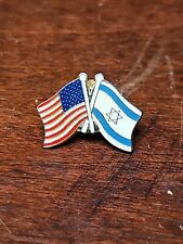 Vintage United States and Israel Flag Pin 1