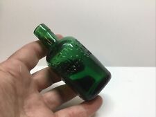 Small Antique Rich Emerald Green Gordon’s Dry Gin Sample Liquor Bottle. picture