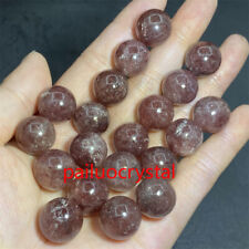 20pc Wholesale Natural strawberry crystal Ball Quartz Crystal Sphere Reiki 15mm+ picture