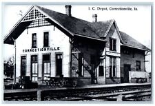 c1960 IC Depot Correctionville Iowa IA Train Depot Station RPPC Photo Postcard picture