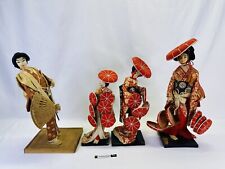 VINTAGE Geisha Doll LOT 4 Exquisite Dolls. Beautiful Front/Back. SEE PICS picture