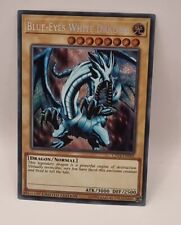 Blue Eyes White Dragon LOB-EN001 Ultra Rare Near MINT holo With Protector  picture
