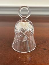 WATERFORD Crystal LISMORE Finger Handled Bell Ornament 3 1/2” Signed picture