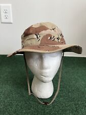 Desert Storm, 6 Color Chocolate Chip Camouflage Boonie Hat Sun Cap Sz 7 1/4 USMC picture