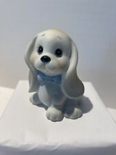 Vintage SIMSON Gift Ware Porcelain Puppy With Blue Bow Tie picture