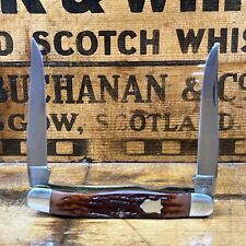 RARE Vintage New 70s 80s Camillus 2 Twin Blade Pocket Knife Shield Made NY USA picture