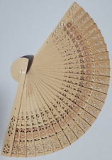 Natural Wood Large Lace Floral Folding Hand Held Plastic Chinese Fan picture