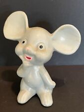 Vintage Big Eared Mouse Figurine Ceramic Hand Painted Gray 3.5” Topo Gigio picture