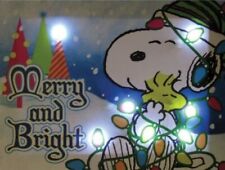 LAST ONE Peanuts Merry & Bright Lighted Wall Art 6 x 8 Inches Snoopy FREESHIP picture